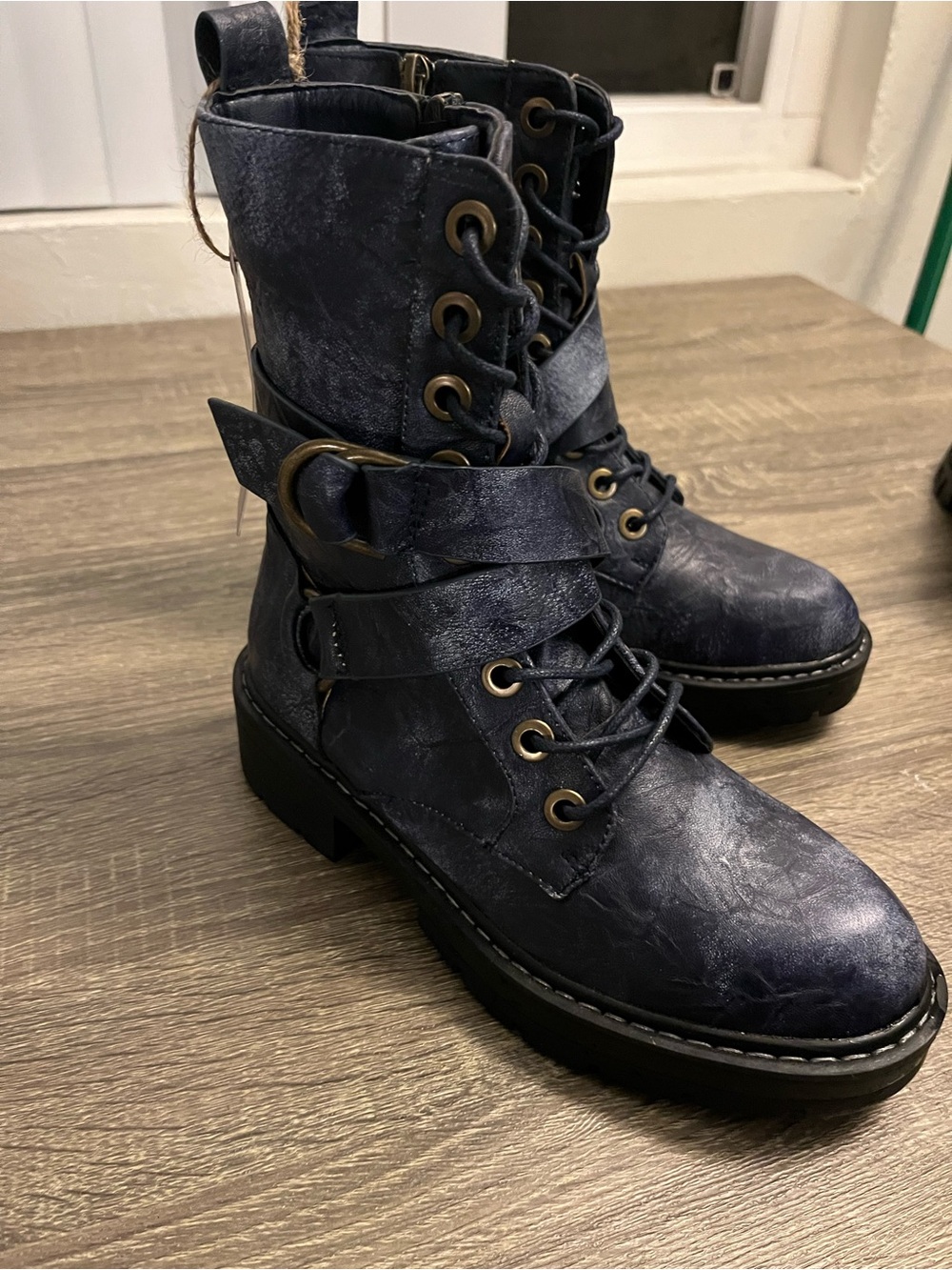 Seven7 Cardi B Lace-Up Combat Boots